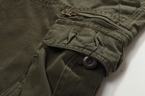 Men's Hiking Twill Cargo Shorts Casual Multi Pockets Outdoor Shorts Classic Relaxed Fit Cotton Short Pants in Kuwait