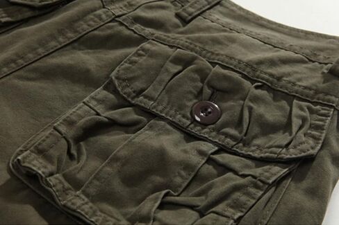 Men's Hiking Twill Cargo Shorts Casual Multi Pockets Outdoor Shorts Classic Relaxed Fit Cotton Short Pants in Kuwait
