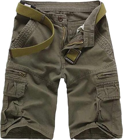 Men's Hiking Twill Cargo Shorts Casual Multi Pockets Outdoor Shorts Classic Relaxed Fit Cotton Short Pants in Kuwait