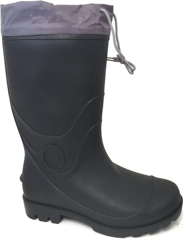 G4U-C9A9 Men's Rain Boots Black Waterproof Drawstring Slip-Resistant Snow Mud Work Shoes in Saudi Arabia