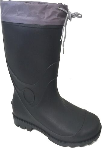 G4U-C9A9 Men's Rain Boots Black Waterproof Drawstring Slip-Resistant Snow Mud Work Shoes in Saudi Arabia