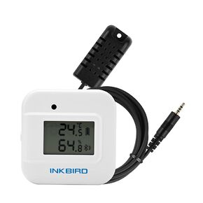 Inkbird Smart Thermometer Temperature and Humidity Monitor Hygrometer Indoor, Free APP for iOS and Android, IBS-TH2 Plus Version Supports External Temperature Probe and Digital Display
