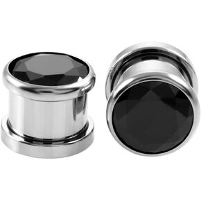 Ear Tunnel Jewelry, Surgical Steel Gauges Kit Body Piercing Jewelry With Cubic Zirconia Best Friends Gifts in Saudi Arabia