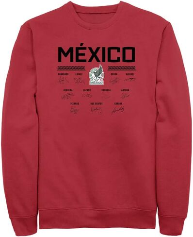 Mexican National Team Men's 2022 New Logo Mexico Soccer Signatures Sweatshirt in Saudi Arabia