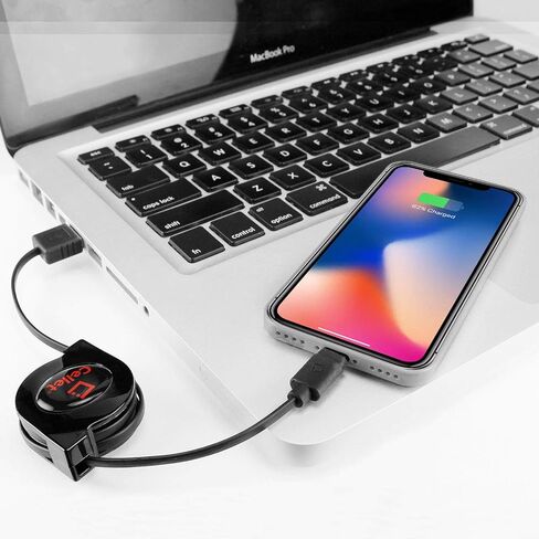 Retractable USB-C Cable, Type-C 3 Feet Charging Cable Compatible to Samsung Galaxy Z Flip, Z Fold, Note 20 S22 S21 S20 Google Pixel LG Moto iPad Mini, iPad Pro, iPad Air (USB-A to USB-C) (2Pack) in Saudi Arabia