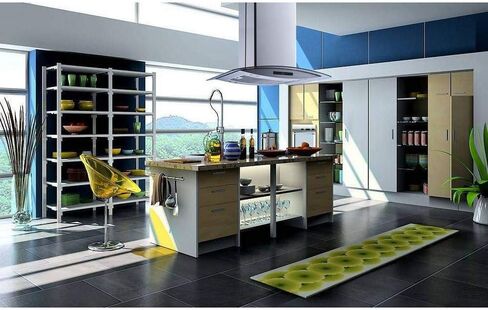 Winflo 30 In. Convertible Stainless Steel Glass Island Range Hood with Mesh Filter, 2 pcs Charcoal Filters and Touch Sensor Control in Saudi Arabia