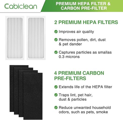 2 Pack 04383 Air Filter Compatible with Hamilton Beach 04383 Air Purifier 04384 04385 04386A HEPA Filter Replacement, 99% HEPA-grade filter, Replace Part # 990051000 in Saudi Arabia