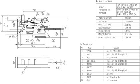 Yoiilnz（1 Normally Closed）KW3A Microwave Oven Door Interlock Switch 16A 125VAC/250VAC Microwave Oven Replacement Part Door Switch in Saudi Arabia