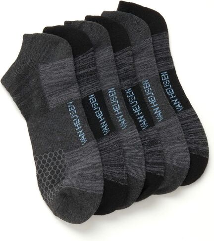 Van Heusen Mens Socks - Low Cut No Show Athletic Performance Ankle Sock Liners (12 Pack) in Saudi Arabia