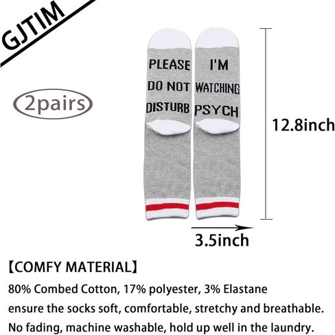 2PAIRS Novelty Detective Drama Inspired Socks Present TV Show Socks For Fans in Saudi Arabia