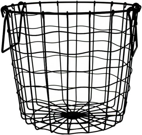 Cabilock Vintage Metal Laundry Basket Iron Storage Bin Country Basket Hamper Clothes Toy Organizer Rustic Farmhouse Decor in Saudi Arabia
