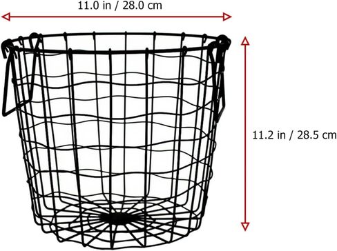 Cabilock Vintage Metal Laundry Basket Iron Storage Bin Country Basket Hamper Clothes Toy Organizer Rustic Farmhouse Decor in Saudi Arabia