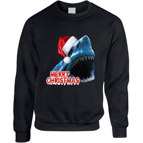 ALLNTRENDS Adult Crewneck Santa Jaws Merry Christmas Ugly Xmas Funny Top in Saudi Arabia