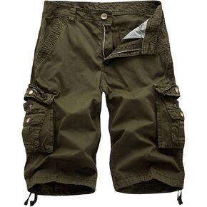Leward Men's Cotton Twill Cargo Shorts Outdoor Wear Lightweight