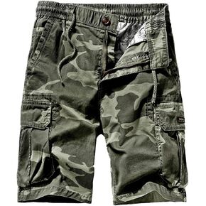 chouyatou Men's Drawstring Waist Camouflage Printed Outdoor Summer Cargo Shorts in Saudi Arabia