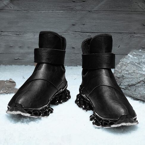 Comanier Mens Hiking Boots Winter Warm Snow Boots Waterproof Leather Insulated Backpacking Outdoor Shoes in Saudi Arabia