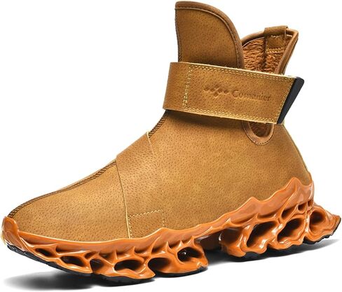 Comanier Mens Hiking Boots Winter Warm Snow Boots Waterproof Leather Insulated Backpacking Outdoor Shoes in Saudi Arabia