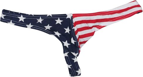 MuscleMate Hot Men's Thong Underwear, USA Star-Spangled Banner, Men's Stars and Stripes Thong G-String Underwear. in Saudi Arabia