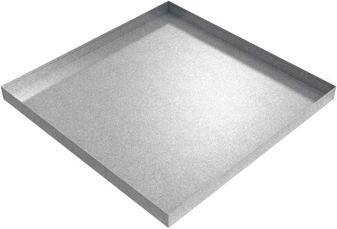 Drip Pan - 36" x 36" x 2.5" - Galvanized Steel, Large Washing Machine Spill Tray | Water Damage Prevention | No Leak | Made In The USA | Welded Water Tight in Saudi Arabia