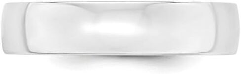 14k White Gold 5mm Comfort Fit Plain Classic Wedding Band Ring in Saudi Arabia