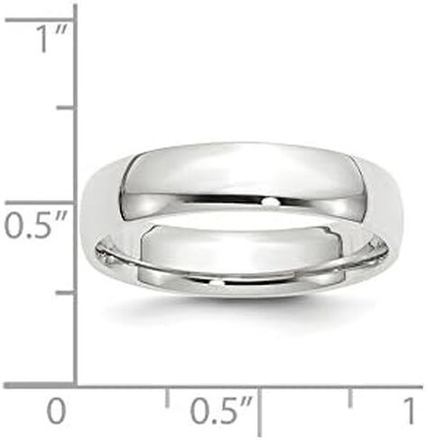 14k White Gold 5mm Comfort Fit Plain Classic Wedding Band Ring in Saudi Arabia