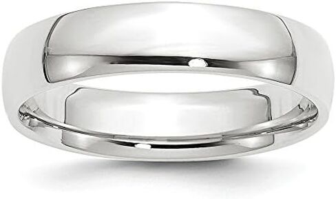 14k White Gold 5mm Comfort Fit Plain Classic Wedding Band Ring in Saudi Arabia