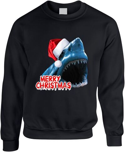 ALLNTRENDS Adult Crewneck Santa Jaws Merry Christmas Ugly Xmas Funny Top in Saudi Arabia
