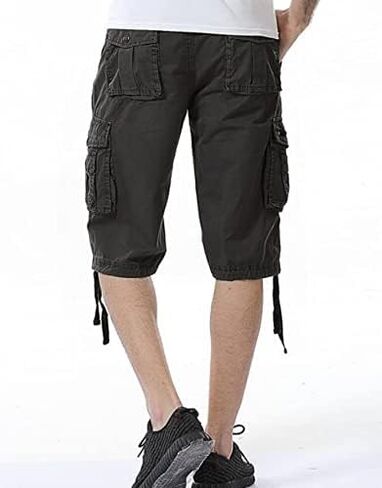 Erston Mens Camo Cargo Shorts Relaxed Fit Lightweight Multi Pocket Camouflage Outdoor Twill Cargo Shorts in Kuwait