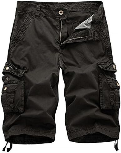 Erston Mens Camo Cargo Shorts Relaxed Fit Lightweight Multi Pocket Camouflage Outdoor Twill Cargo Shorts in Kuwait