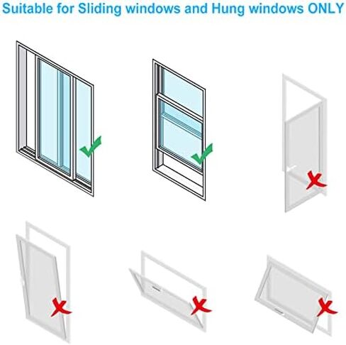 سدادة نافذة مكيف الهواء المحمولة من Perfi Filters للنافذة المنزلقة - طول قابل للتعديل 40 بوصة - 64 بوصة - سهل الاستخدام - لا يتطلب الحفر - مقاوم للأشعة فوق البنفسجية ومقاوم للمطر ويقلل الضوضاء in Kuwait