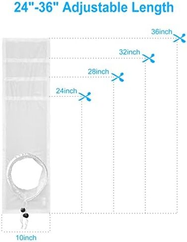 سدادة نافذة مكيف الهواء المحمولة من Perfi Filters للنافذة المنزلقة - طول قابل للتعديل 40 بوصة - 64 بوصة - سهل الاستخدام - لا يتطلب الحفر - مقاوم للأشعة فوق البنفسجية ومقاوم للمطر ويقلل الضوضاء in Kuwait