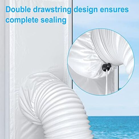 سدادة نافذة مكيف الهواء المحمولة من Perfi Filters للنافذة المنزلقة - طول قابل للتعديل 40 بوصة - 64 بوصة - سهل الاستخدام - لا يتطلب الحفر - مقاوم للأشعة فوق البنفسجية ومقاوم للمطر ويقلل الضوضاء in Kuwait