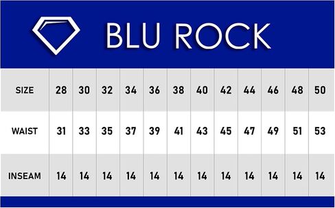 شورت Blu Rock Cargo للرجال - شورت رجالي من نسيج قطني طويل مع حزام، جيوب متعددة مريحة in Kuwait