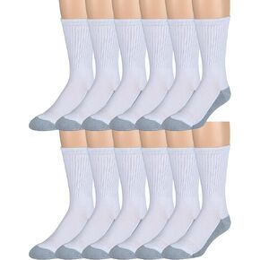 جوارب عمل للرجال من Zeke - 12 قطعة - نعل مبطن - تهوية شبكية - دعم للقوس - ناعمة ومريحة in Kuwait