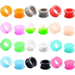 CABBE KALLO 12Pairs Silicone Tunnels Ear Gauges Kit 6G-22mm Double Flared Saddle Expander for Women Men Body Piercing Jewelry Gauge in Saudi Arabia