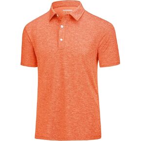 MAGCOMSEN Men's Short-Sleeve Polo,Golf Shirts for Men 3-Button Moisture Wicking,Athletic Casual Collared T-Shirt in Kuwait