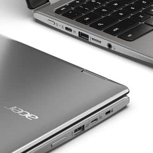 Acer 2022 Spin 311، 11.6 بوصة 2 في 1 HD (1366x768) كمبيوتر محمول Chromebook قابل للتحويل باللمس، Intel Celeron N4000 حتى 1.1 جيجا هرتز، 4 جيجا LPDDR4، 64 جيجا eMMC، كاميرا ويب، بلوتوث، واي فاي، فضي، نظام التشغيل Chrome، قلم EAT in Saudi Arabia