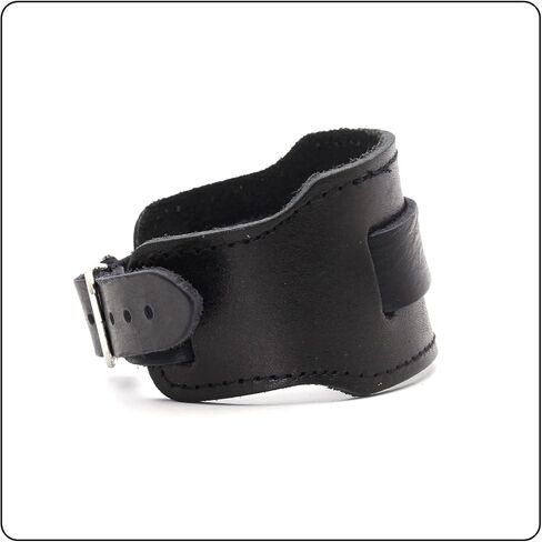 Fusamk Punk Rock Belt Buckle Bracelet Adjustable Wide Leather Cuff Bracelet in Saudi Arabia
