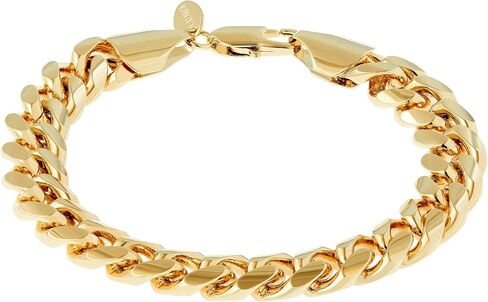 LIFETIME JEWELRY 11mm Miami Curb Cuban Link Chain Bracelet 24k Real Gold Plated in Kuwait