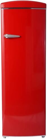 24 in. 11 cu. ft. Classic Frost Free Retro Single Door Refrigerator (Bisque) in Saudi Arabia