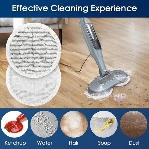 وسادات ممسحة بخار بديلة من MXZONE متوافقة مع Shark S7000AMZ S7001 S7001TGT S7000 Series Steam & Scrub الكل في واحد ممسحة بخار للأرضيات الصلبة (4 وسادات تنظيف ناعمة) in Kuwait