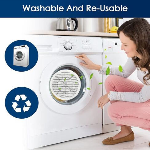 وسادات ممسحة بخار بديلة من MXZONE متوافقة مع Shark S7000AMZ S7001 S7001TGT S7000 Series Steam & Scrub الكل في واحد ممسحة بخار للأرضيات الصلبة (4 وسادات تنظيف ناعمة) in Kuwait