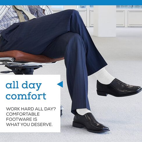 جوارب عمل للرجال من Zeke - 12 قطعة - نعل مبطن - تهوية شبكية - دعم للقوس - ناعمة ومريحة in Kuwait