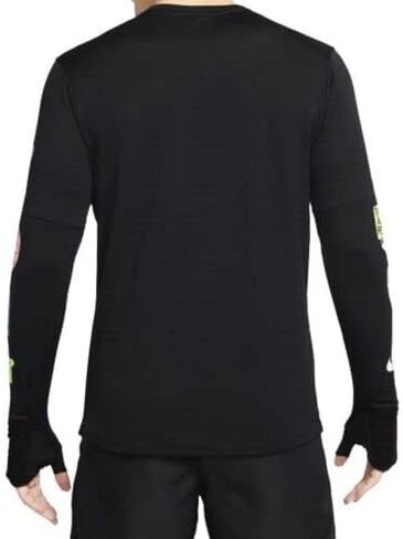 Nike Therma Fit Repel Element NYC Running LS Shirt Mens Size L Black in Kuwait
