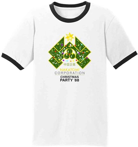 Pop Threads Nakatomi Plaza 1988 Christmas Party Holiday Graphic Tee T-Shirt for Men in Kuwait