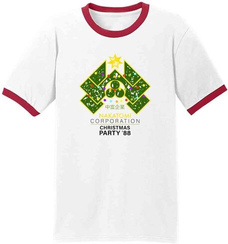 Pop Threads Nakatomi Plaza 1988 Christmas Party Holiday Graphic Tee T-Shirt for Men in Kuwait
