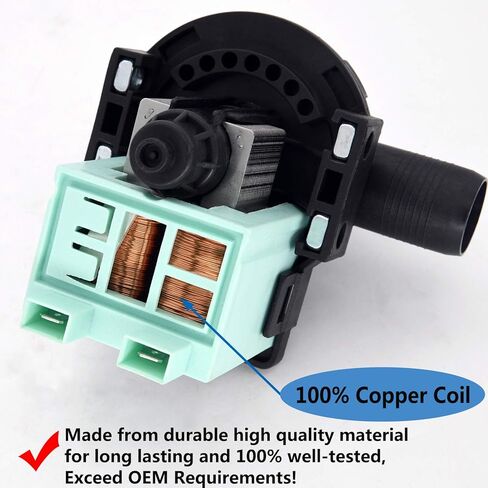 WD-5470-09 Washing Machine Drain Pump, LIYYOO Replacement Washers Drain Pump, Compatible with Haier Machine PCX-30L V12624 PPSB-04 GWT450AW HLP22P RWT150AW AP3437784 1227046 PS4128791 in Kuwait