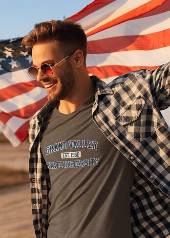CreateMyTee | Grand Valley State University EST Two Color T-Shirt | in Saudi Arabia