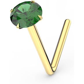 9ct الذهب الأنف الدائري - الزمرد الأحجار الكريمة الأنف مسمار - تشيكوسلوفاكيا الأنف مسمار L شكل الأنف مسمار - مسمار الأنف الصغيرة - 22 قياس الأنف الدائري - مجوهرات الأنف in Kuwait