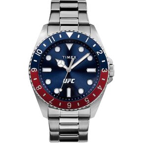 Timex UFC Men's Debut 42mm Watch - Silver-Tone Strap Blue Dial Silver-Tone Case in Saudi Arabia